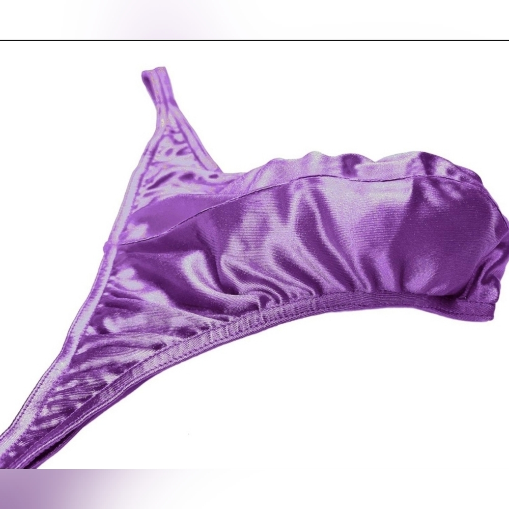 "Reserved" Barbra Lingerie Satin Mens Thongs Underwear Panties Silky Sexy - Picture 3 of 6